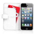 Чехол для iPhone 5 / 5S Capdase Folder Case Sider Polka, цвет white (FCIH5-SP2G)