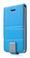 Чехол для iPhone 5 / 5S Capdase Folder Case Upper Polka, цвет blue/grey (FCIH5-UP3G)