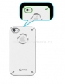 Чехол на заднюю крышку для iPhone 4 и 4S Macally Protective glo in the dark case, цвет white (GLODARKWD-P4S) (GLODARKWD-P4S)