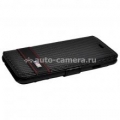 Кожаный чехол-книжка для iPhone 6 BMW M-Collection Booktype Carbon, цвет Black (BMFLBKP6MCC)