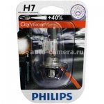 Галогенная лампа Philips Н7 12v 55w CityVision Moto +40%  блистер 1 шт.