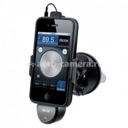 Автомобильный держатель и FM-трансмиттер для iPhone Dexim iCruz Audio Handsfree Kit, цвет черный (DCA234)