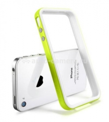 Бампер для iPhone 4 и 4S SGP Neo Hybrid 2S Snow, цвет лайм (SGP08356)