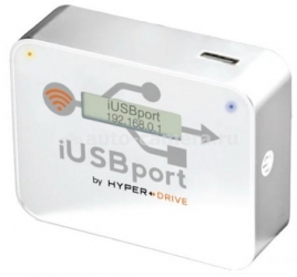 Беспроводной медиацентр для iPhone, iPad, Samsung и HTC HyperDrive iUSBport, цвет White (hj_iUSBport-wht)