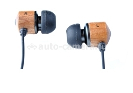 Наушники с микрофоном и пультом управления для iPhone и iPad Euro4 (из дерева вишни)